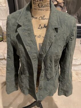 croft & barrow Olive Green Textured Blazer